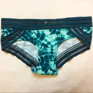 VS PINK Teal Tie-Dye Hipster Panty NWT